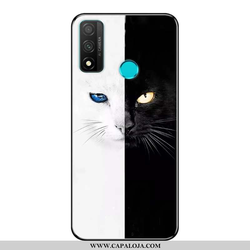 Capa Huawei P Smart 2020 Desenho Animado Preto Azul Antiqueda, Capas Huawei P Smart 2020 Soft Venda