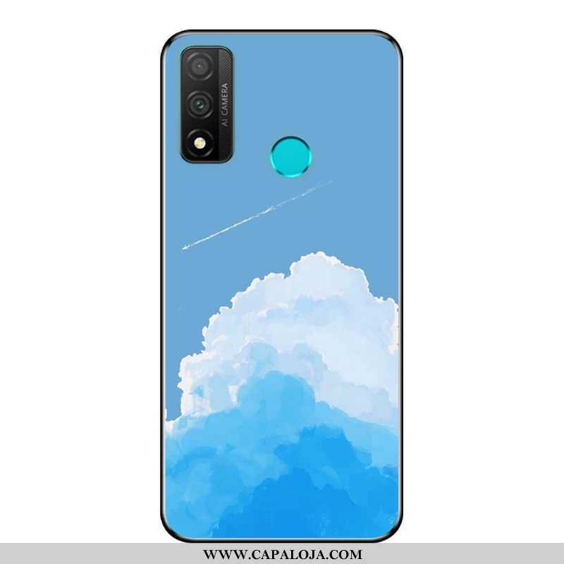 Capa Huawei P Smart 2020 Desenho Animado Preto Azul Antiqueda, Capas Huawei P Smart 2020 Soft Venda