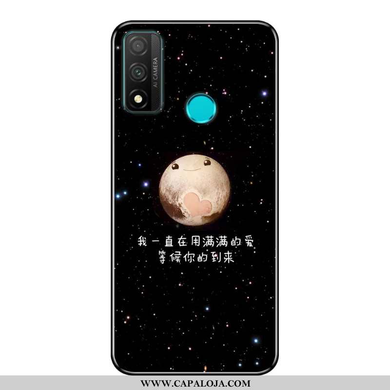 Capa Huawei P Smart 2020 Desenho Animado Preto Azul Antiqueda, Capas Huawei P Smart 2020 Soft Venda