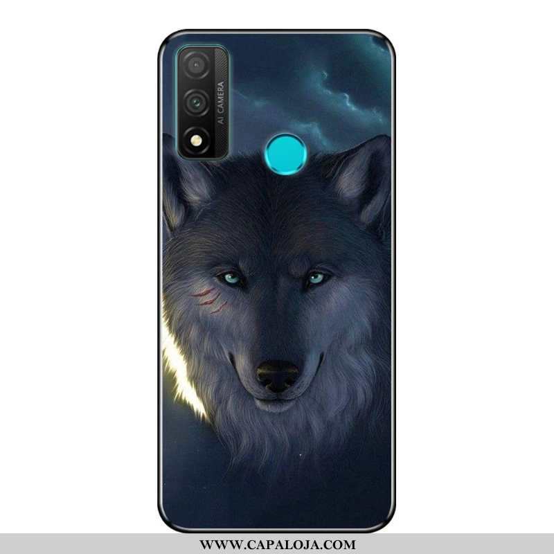 Capa Huawei P Smart 2020 Desenho Animado Preto Azul Antiqueda, Capas Huawei P Smart 2020 Soft Venda