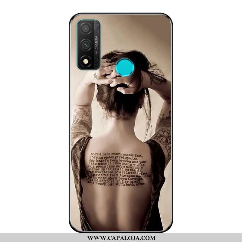 Capa Huawei P Smart 2020 Desenho Animado Telemóvel Cases Fosco Azul, Capas Huawei P Smart 2020 Soft 