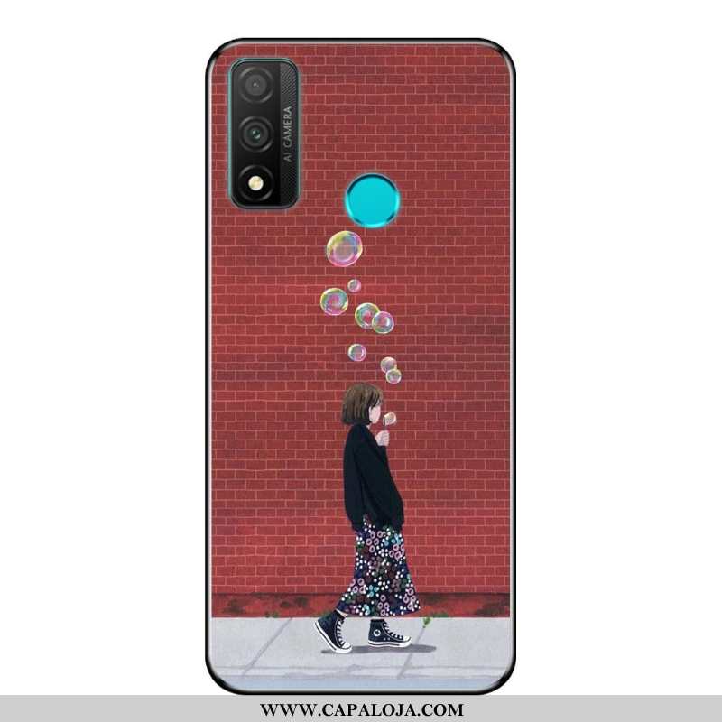 Capa Huawei P Smart 2020 Desenho Animado Telemóvel Cases Fosco Azul, Capas Huawei P Smart 2020 Soft 