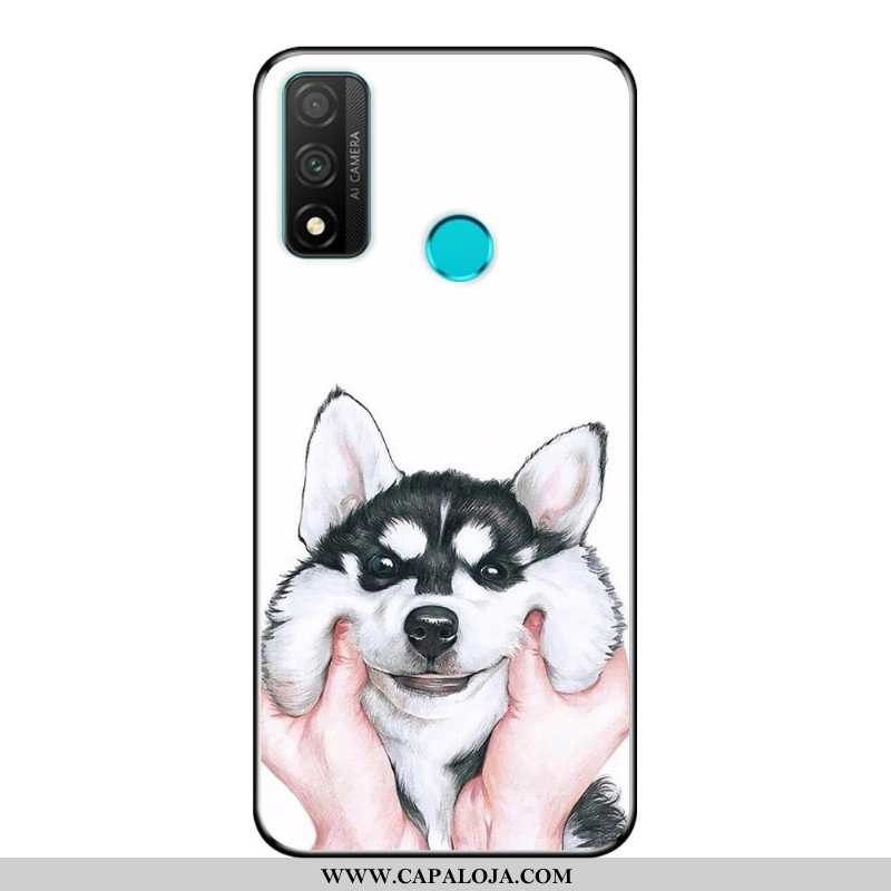 Capa Huawei P Smart 2020 Desenho Animado Telemóvel Cases Fosco Azul, Capas Huawei P Smart 2020 Soft 