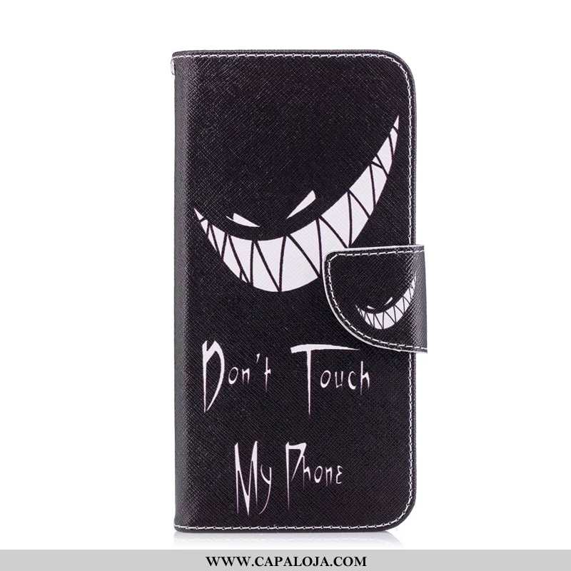 Capa Huawei P Smart Desenho Animado Protetoras Telemóvel Cover Preto, Capas Huawei P Smart Couro Bar