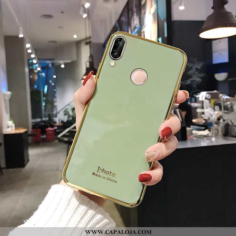 Capa Huawei P Smart+ Estilosas Aço Cases Protetoras Azul Turquesa, Capas Huawei P Smart+ Tendencia P