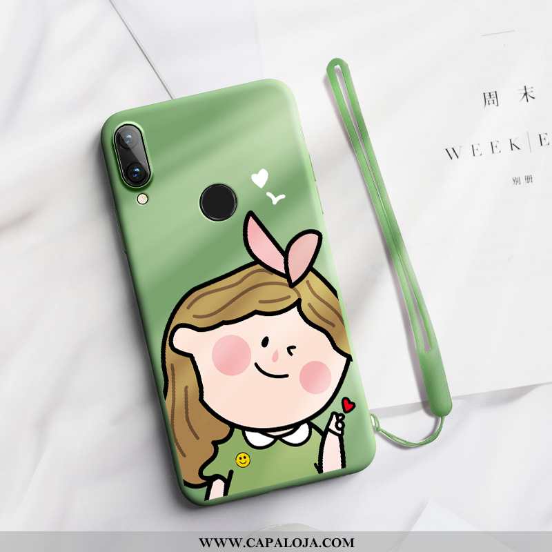 Capa Huawei P Smart+ Personalizada Soft Coração Masculino Verde, Capas Huawei P Smart+ Criativas Pro