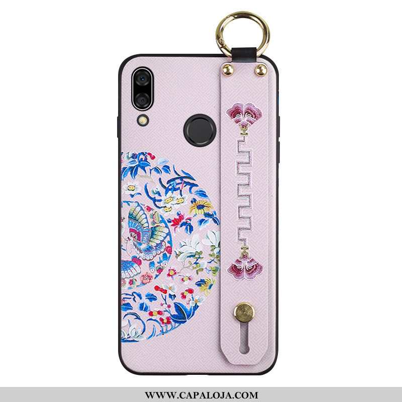 Capa Huawei P Smart+ Silicone Rosa Midi Soft, Capas Huawei P Smart+ Cordao Baratos