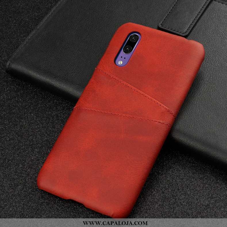 Capa Huawei P20 Couro Antiqueda Business Polegadas Castanho, Capas Huawei P20 Protetoras Promoção