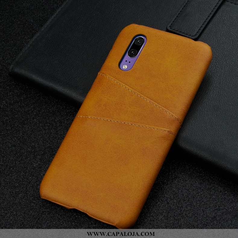 Capa Huawei P20 Couro Antiqueda Business Polegadas Castanho, Capas Huawei P20 Protetoras Promoção