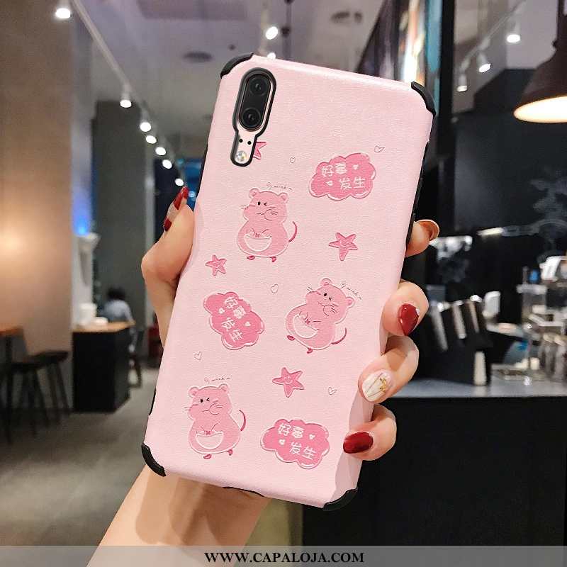 Capa Huawei P20 Estilosas Capas Casaco Telemóvel Rosa, Huawei P20 Criativas Comprar