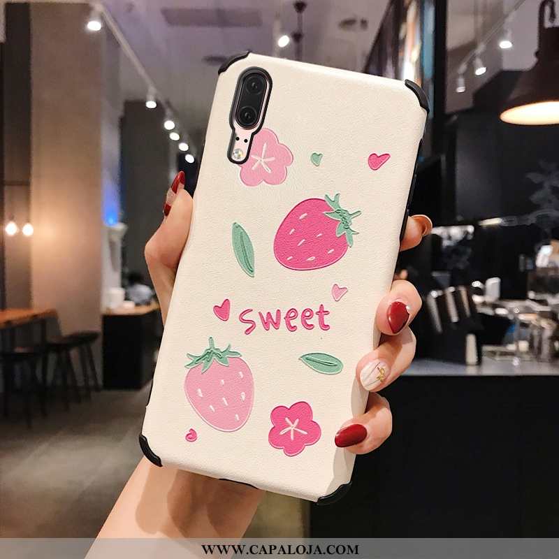 Capa Huawei P20 Estilosas Capas Casaco Telemóvel Rosa, Huawei P20 Criativas Comprar