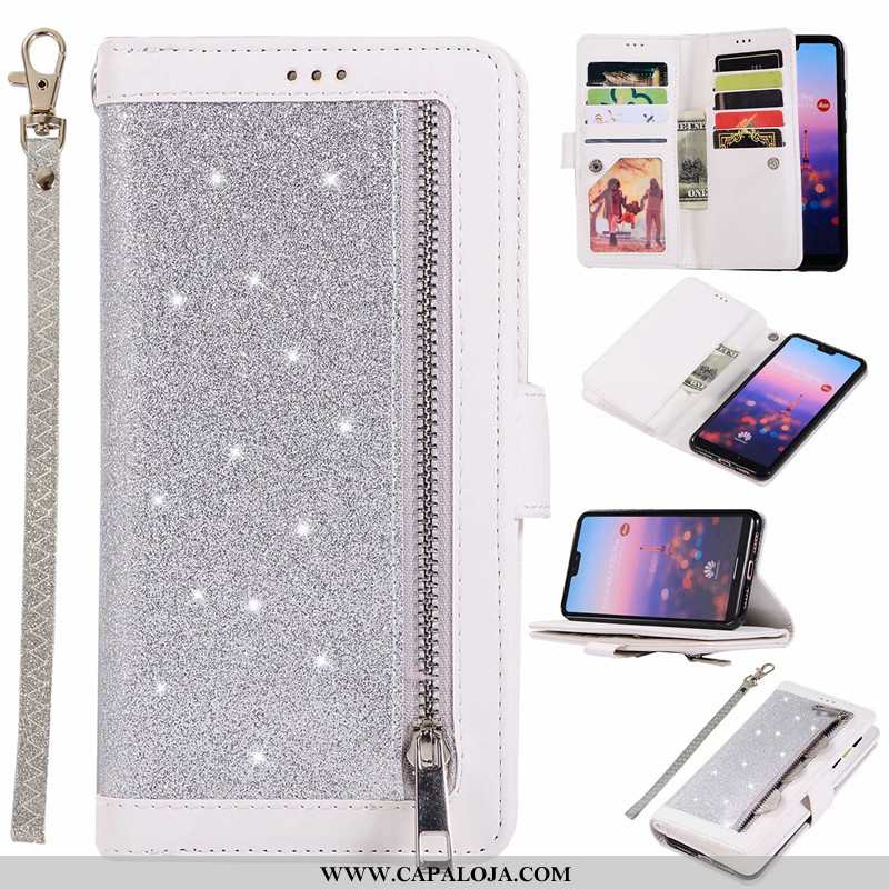 Capa Huawei P20 Lite Carteira Feminino Multitato Capas Roxo, Huawei P20 Lite Couro Online