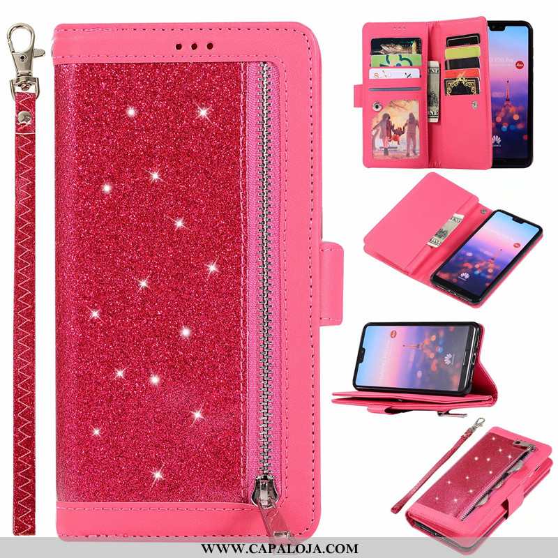 Capa Huawei P20 Lite Carteira Feminino Multitato Capas Roxo, Huawei P20 Lite Couro Online