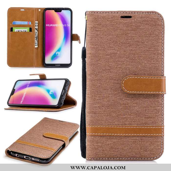 Capa Huawei P20 Lite Couro Cases Vermelha Capas Vermelho, Huawei P20 Lite Protetoras Online