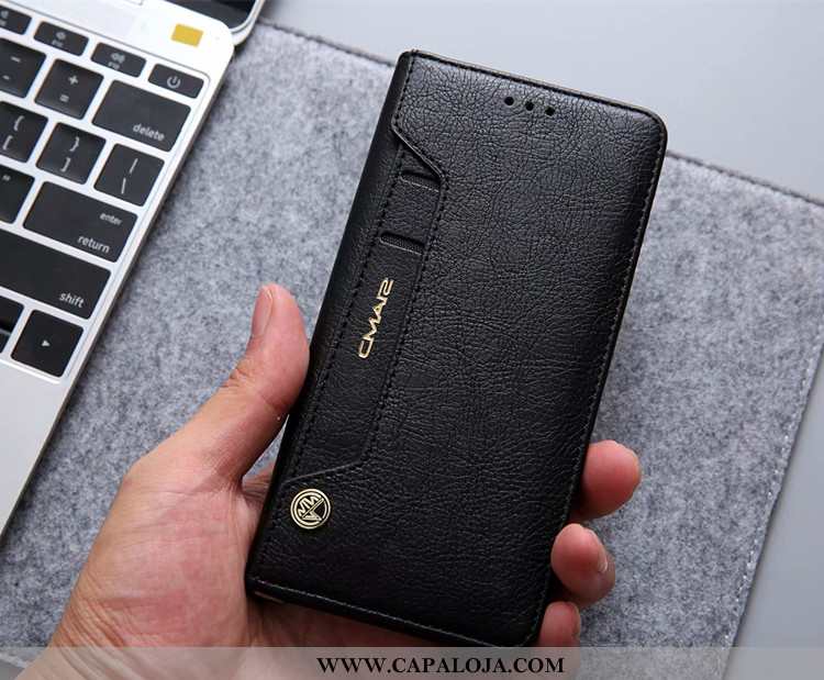 Capa Huawei P20 Lite Couro Legitimo Cover Antiqueda Telemóvel Azul Escuro, Capas Huawei P20 Lite Cou