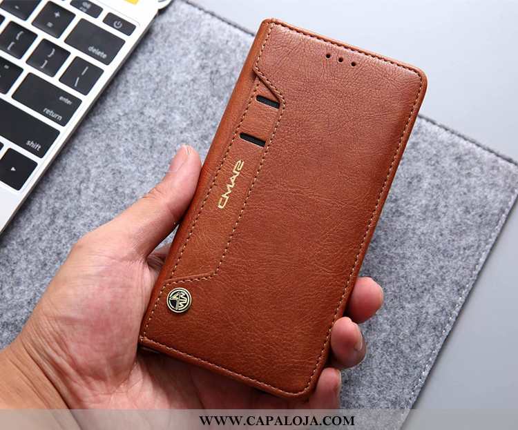 Capa Huawei P20 Lite Couro Legitimo Cover Antiqueda Telemóvel Azul Escuro, Capas Huawei P20 Lite Cou