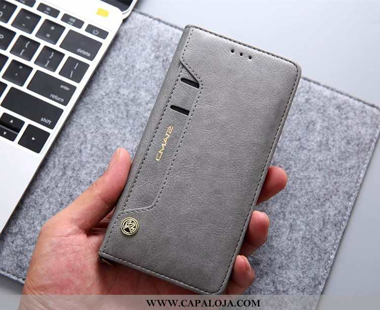 Capa Huawei P20 Lite Couro Legitimo Cover Antiqueda Telemóvel Azul Escuro, Capas Huawei P20 Lite Cou