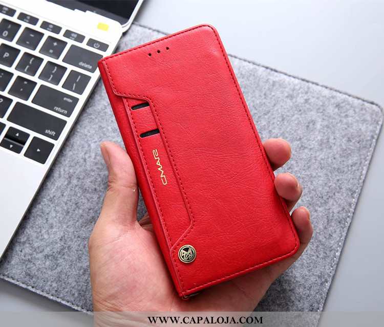 Capa Huawei P20 Lite Couro Legitimo Cover Antiqueda Telemóvel Azul Escuro, Capas Huawei P20 Lite Cou