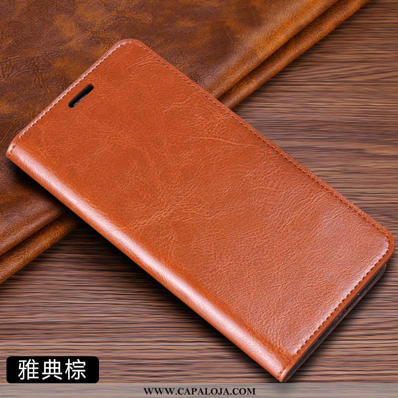 Capa Huawei P20 Lite Couro Legitimo Marrom Dupla Face Business Castanho, Capas Huawei P20 Lite Femin