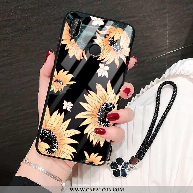 Capa Huawei P20 Lite Tendencia Feminino Vidro Capas Preto, Huawei P20 Lite Silicone Baratas