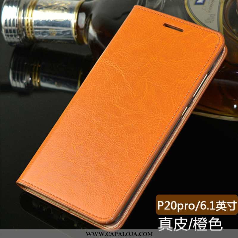 Capa Huawei P20 Pro Protetoras Cover Masculino Telemóvel Laranja, Capas Huawei P20 Pro Couro Legitim