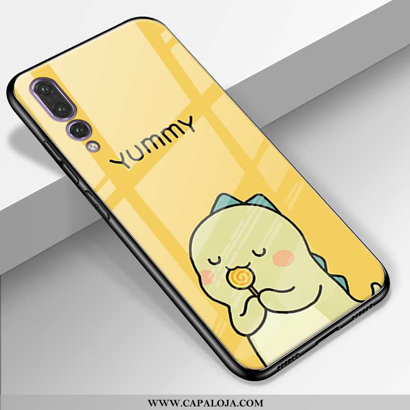 Capa Huawei P20 Pro Vidro Antiqueda Minimalista Feminino Amarelo, Capas Huawei P20 Pro Bonitos Barat