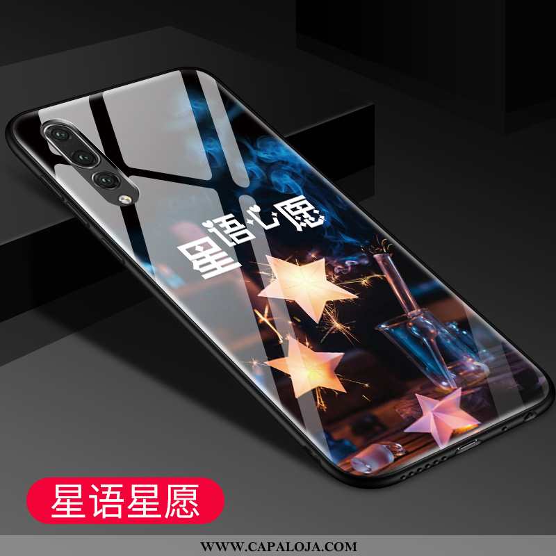 Capa Huawei P20 Pro Vidro Cases Protetoras Feminino Azul, Capas Huawei P20 Pro Moda Baratos