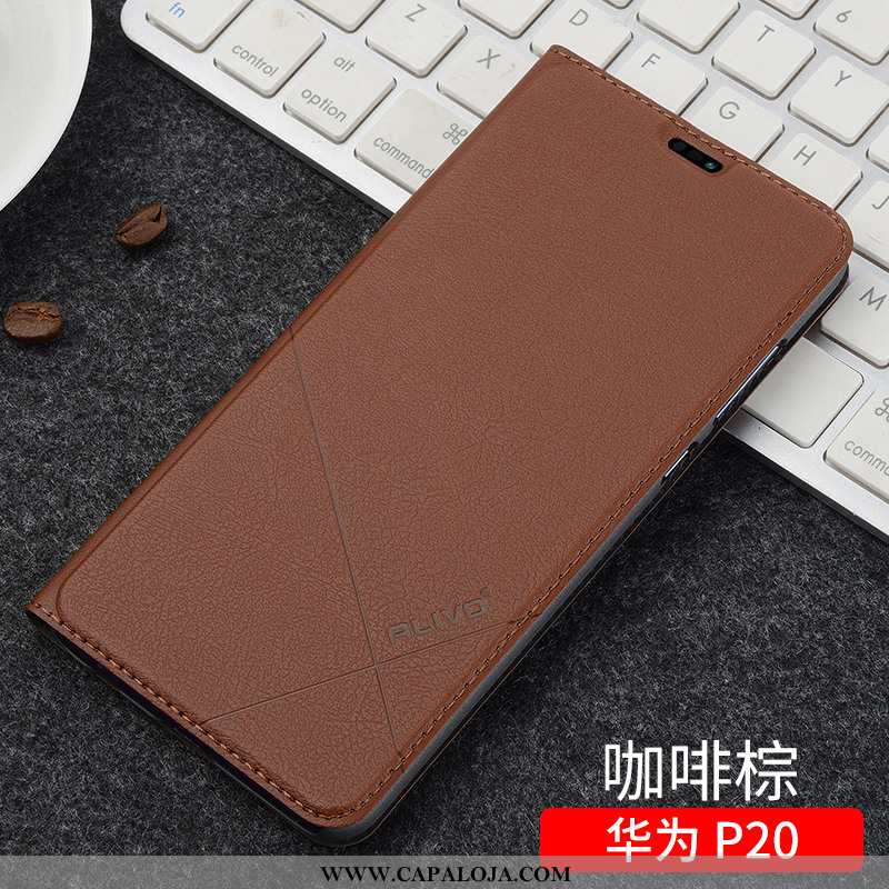 Capa Huawei P20 Protetoras Antiqueda Telemóvel Masculino Preto, Capas Huawei P20 Couro Comprar