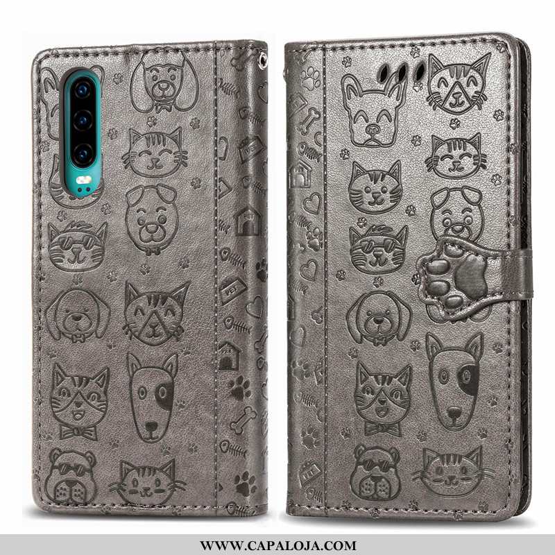 Capa Huawei P30 Bonitos Antiqueda Desenho Animado Feminino Dourado, Capas Huawei P30 Couro Barato