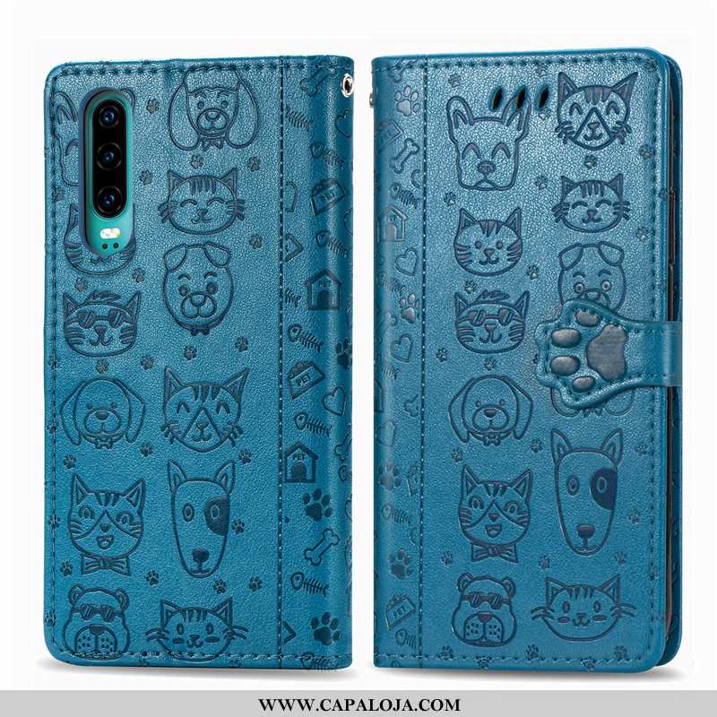 Capa Huawei P30 Bonitos Antiqueda Desenho Animado Feminino Dourado, Capas Huawei P30 Couro Barato