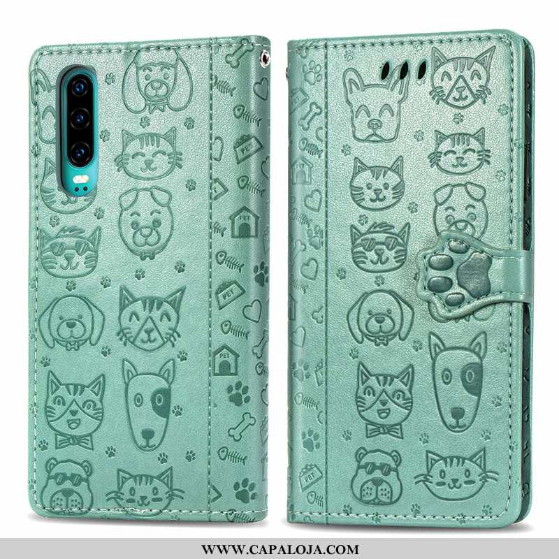 Capa Huawei P30 Bonitos Antiqueda Desenho Animado Feminino Dourado, Capas Huawei P30 Couro Barato