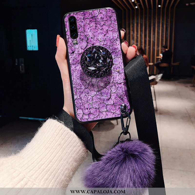 Capa Huawei P30 Cordao Malha Capas Feminino Vermelho, Huawei P30 Tendencia Barato