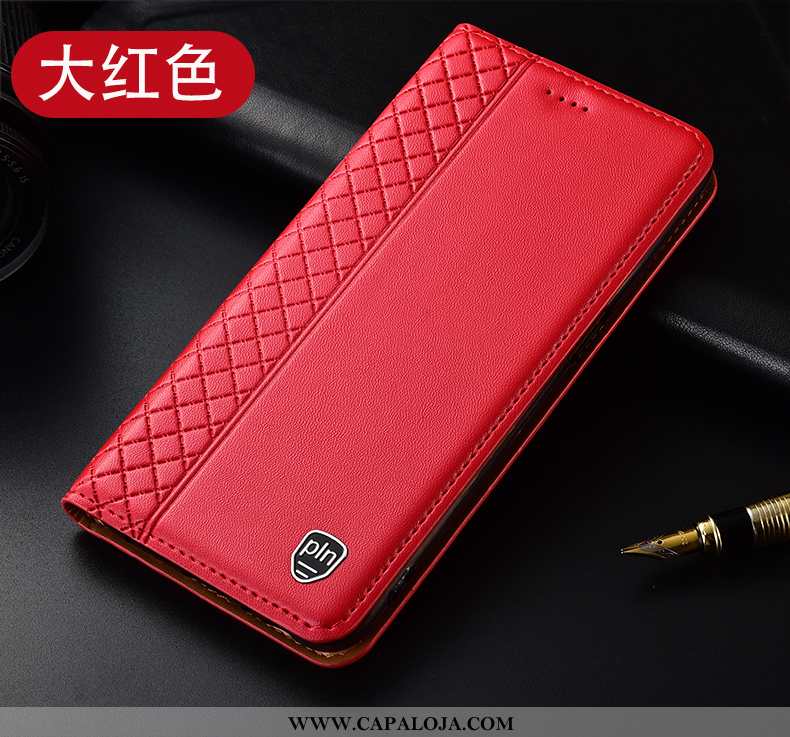 Capa Huawei P30 Couro Legitimo Antiqueda Telemóvel Caqui, Capas Huawei P30 Protetoras Barato