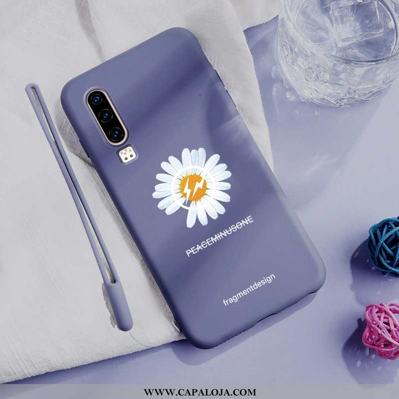 Capa Huawei P30 Criativas Feminino Capas Vermelha Azul, Huawei P30 Fofas Barato