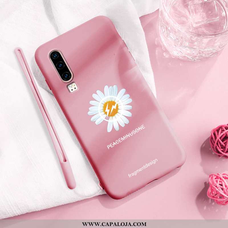 Capa Huawei P30 Criativas Feminino Capas Vermelha Azul, Huawei P30 Fofas Barato