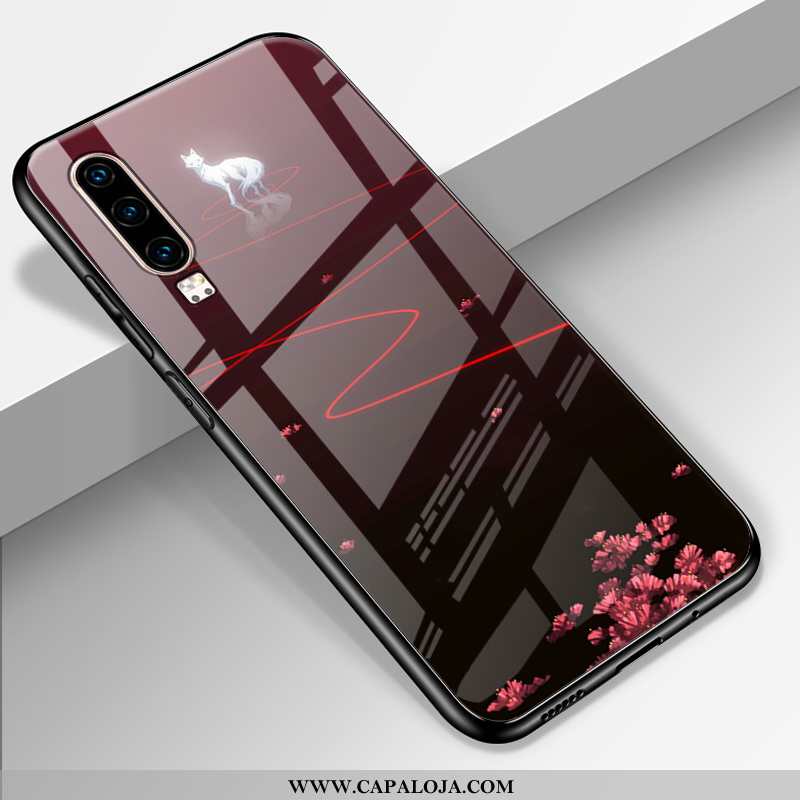 Capa Huawei P30 Criativas Frente Antiqueda Protetoras Preto, Capas Huawei P30 Tendencia Baratas