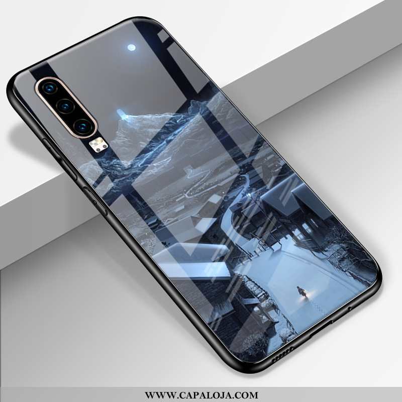 Capa Huawei P30 Criativas Frente Antiqueda Protetoras Preto, Capas Huawei P30 Tendencia Baratas