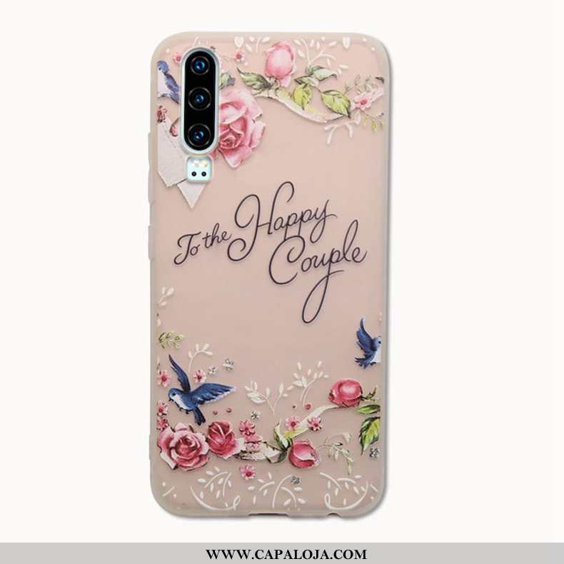 Capa Huawei P30 Fosco Rosa Capas Tendencia, Huawei P30 Slim Online