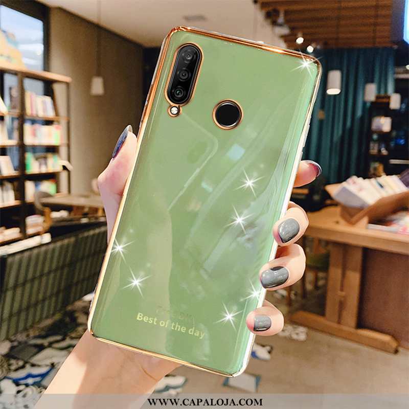 Capa Huawei P30 Lite Luxo De Grau Cinza Protetoras Verde, Capas Huawei P30 Lite Soft Promoção