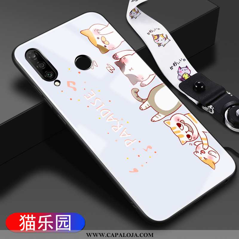 Capa Huawei P30 Lite Personalizada Cases Desenho Animado Nova Branco, Capas Huawei P30 Lite Criativa