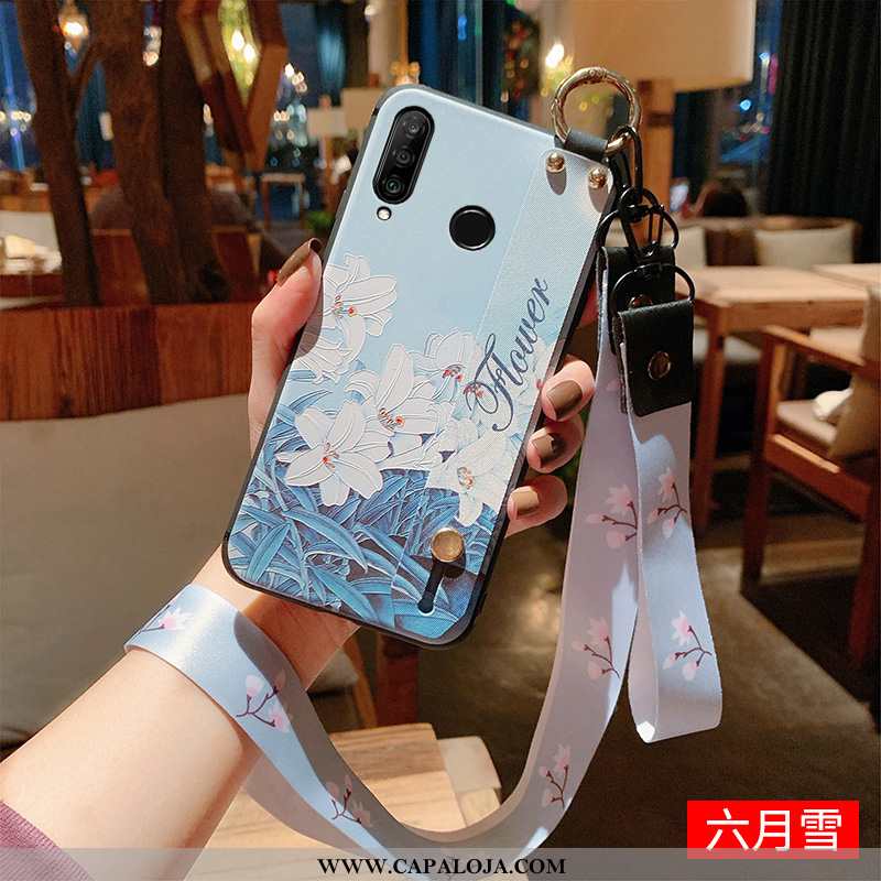 Capa Huawei P30 Lite Personalizado Primavera Florido Wrisband Branco, Capas Huawei P30 Lite Retro Co