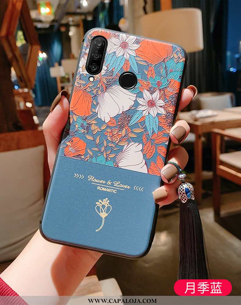 Capa Huawei P30 Lite Slim Franja Midi Cases Azul, Capas Huawei P30 Lite Soft Baratos