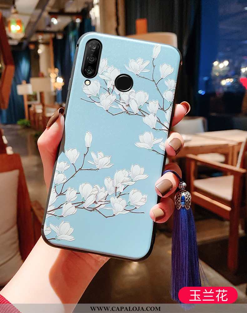 Capa Huawei P30 Lite Slim Franja Midi Cases Azul, Capas Huawei P30 Lite Soft Baratos