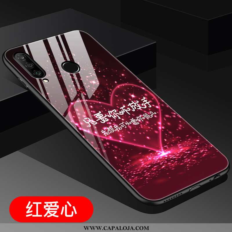 Capa Huawei P30 Lite Vidro Bonitos Resistente Capas Vermelho, Huawei P30 Lite Personalizada Baratas