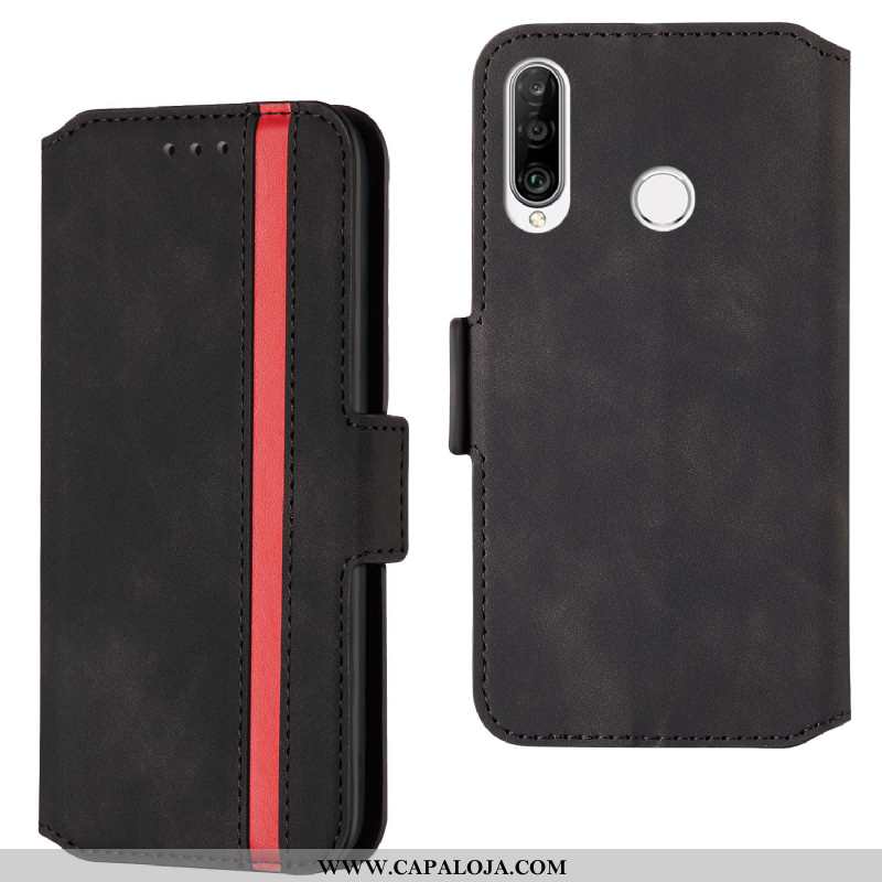 Capa Huawei P30 Lite Xl Couro Cover Antiqueda Capas Vermelho, Huawei P30 Lite Xl Simples Baratas