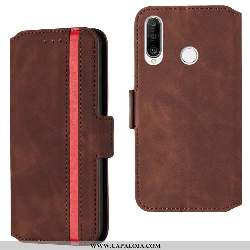 Capa Huawei P30 Lite Xl Couro Cover Antiqueda Capas Vermelho, Huawei P30 Lite Xl Simples Baratas