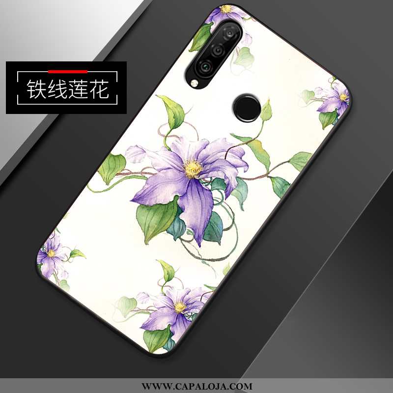 Capa Huawei P30 Lite Xl Criativas Soft Antiqueda Telemóvel Verde, Capas Huawei P30 Lite Xl Slim Bara