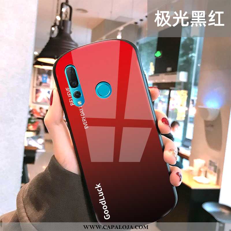 Capa Huawei P30 Lite Xl Super Gradiente Completa Malha Vermelho, Capas Huawei P30 Lite Xl Protetoras