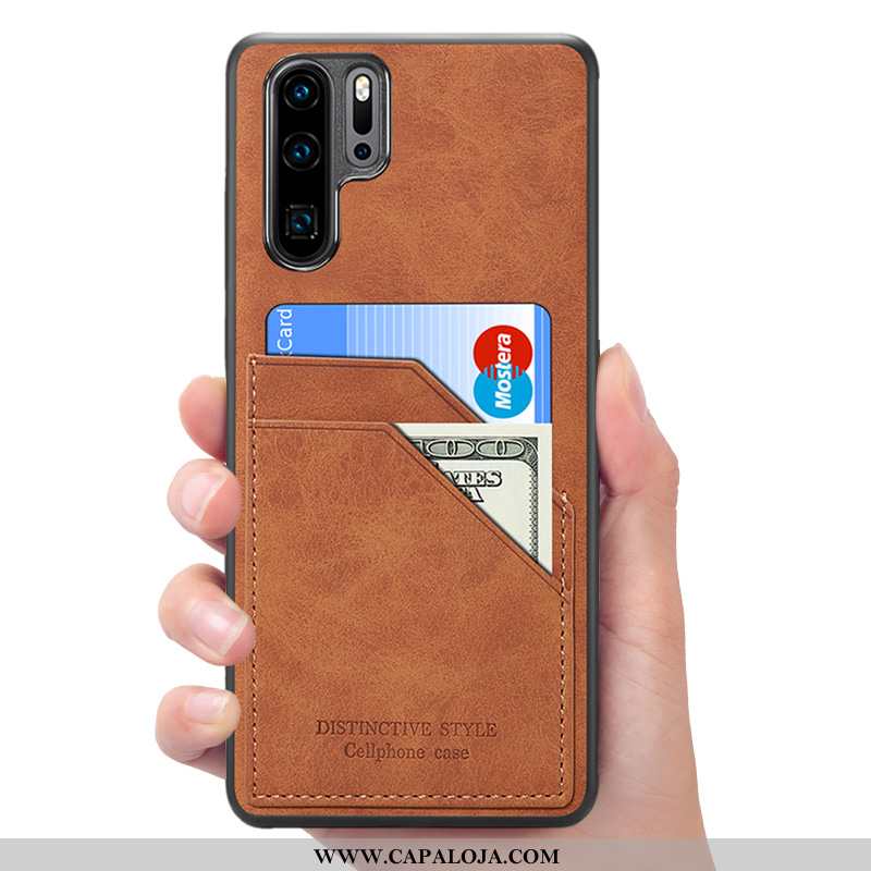 Capa Huawei P30 Pro Couro Masculino Telemóvel Cases Vermelho, Capas Huawei P30 Pro Carteira Baratos