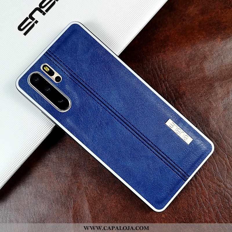 Capa Huawei P30 Pro Couro Negócio Protetoras Genuíno Masculino Castanho, Capas Huawei P30 Pro Tenden